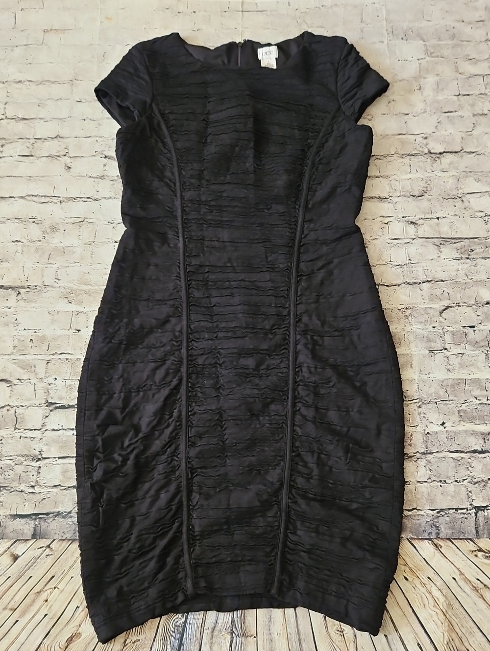 Cache Black Ruched Sheath Dress Size 6